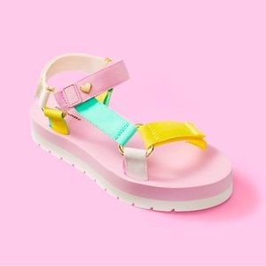 NWT Sandals - Stoney Clover Lane x Target Light Pink/Light Green/Light Yellow 7